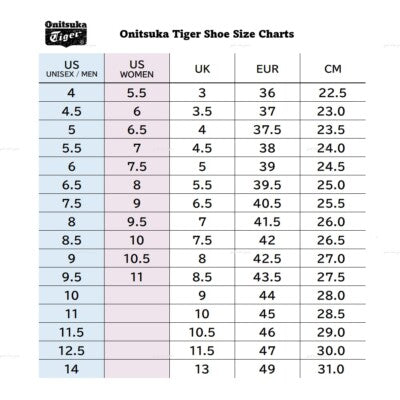 Size guide chart